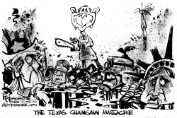 TEXAS CHAINSAW MASSACRE by Milt Priggee