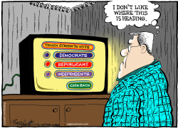 TOUCH SCREEN VOTING MACHINES by Bob Englehart