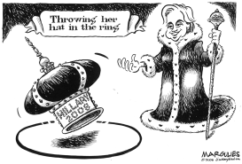 THROWING HER HAT IN THE RING by Jimmy Margulies