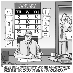 CONGRESSMAN ADJUSTS TO NEW FIVE-DAY WORKWEEK by R.J. Matson