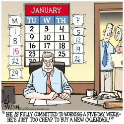 CONGRESSMAN ADJUSTS TO NEW FIVE-DAY WORKWEEK- by R.J. Matson