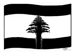LIBANON FLAG A CANYON by Riber Hansson