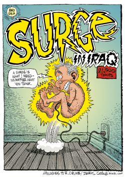 SURGE IN IRAQ COMIX  by Daryl Cagle