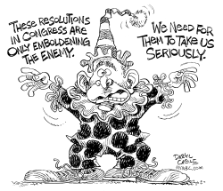 RESOLUTIONS ON IRAQ by Daryl Cagle