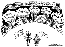 MUSLIMS SLAUGHTERING MUSLIMS by Sandy Huffaker