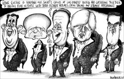 DUBIOUS IMAGE OF BRITISH SHADOW CABINET  by Brian Adcock
