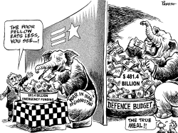 OBSCURING TRUE COST OF WAR by Paresh Nath