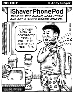 THE ISHAVERPHONEPOD by Andy Singer