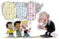 NO CHILD LEFT BEHIND  by Daryl Cagle