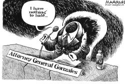 ATTORNEY GENERAL GONZALES by Jimmy Margulies
