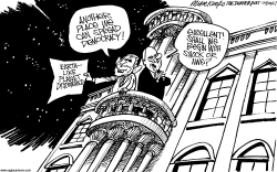 DEMOCRACY ON NEW PLANET by Mike Keefe