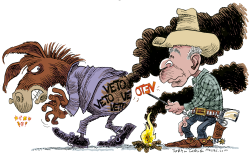 BUSH AND VETOS  by Daryl Cagle
