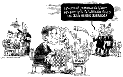 WOLFOWITZ GIRLFRIEND AND THE WORLD by Daryl Cagle