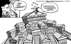 HUMONGOUS GOVERNMENT by Mike Keefe