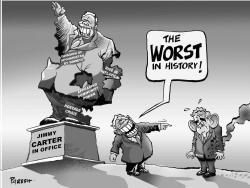 CARTER COMMENTS B &W by Paresh Nath