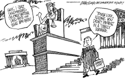 COURT ON WAGE DISPARITY by Mike Keefe