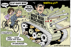 STOPPING THE BUSH WAR MACHINE   by Monte Wolverton