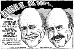 PHIL AND FREDS EXCELLENT CARICATURE by Monte Wolverton