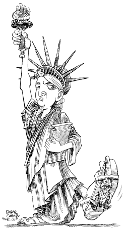 IMMIGRATION AND LIBERTY by Daryl Cagle