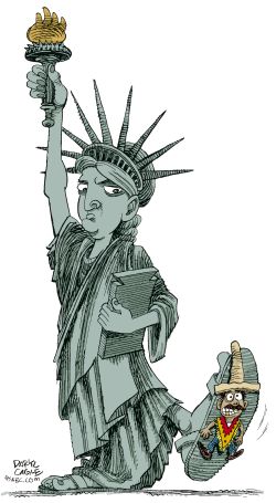IMMIGRATION AND LIBERTY  by Daryl Cagle