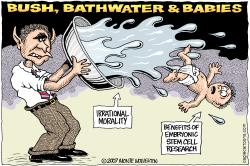 BUSH BATHWATER AND BABIES   by Monte Wolverton