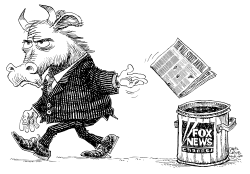 WALL STREET JOURNAL SALE - FOX NEWS by Daryl Cagle