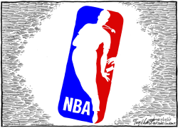 NBA CROOKED REFEREE  by Bob Englehart