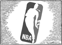 NBA CROOKED REFEREE by Bob Englehart