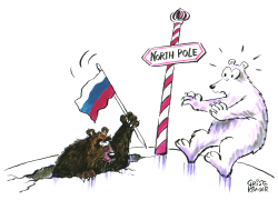 RUSSIA'S FLAG-PLANTING AT THE NORTH POLE -  by Christo Komarnitski