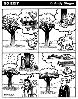 FOUR VIEWS OF A TREE by Andy Singer