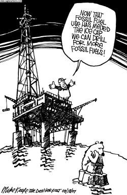 OIL AT THE POLE by Mike Keefe