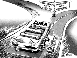 TWO ROADS FOR CUBA by Paresh Nath