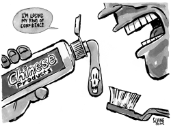 TOXIC CHINESE TOOTHPASTE RECALL GREYSCALE by Chris Slane