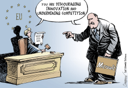 MICROSOFT IN COURT by Patrick Chappatte