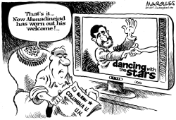 AHMADINEJAD WEARS OUT HIS WELCOME by Jimmy Margulies