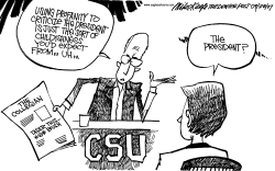LOCAL CO PROFANITY AT CSU by Mike Keefe