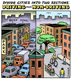 DRIVING AND NON DRIVING CITY  VERSION by Andy Singer