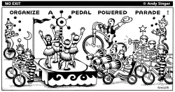BICYCLE PARADE by Andy Singer