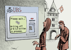 UBS HIT BY SUBPRIME CRISIS by Patrick Chappatte