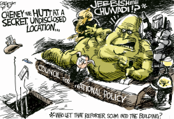 CHENEY THE HUTT  by Pat Bagley
