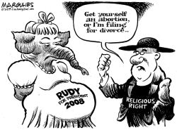 RELIGIOUS RIGHT THREATENS TO BOLT GOP by Jimmy Margulies