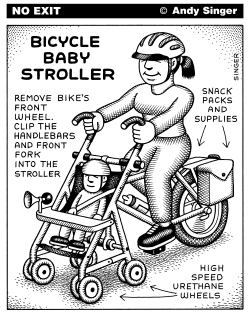 BICYCLE BABY STROLLER by Andy Singer