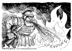 IRAQ SPENDING  by Sandy Huffaker