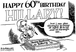 HILLARYS 60TH BIRTHDAY by Jimmy Margulies
