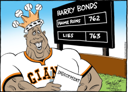 BARRY BONDS by Bob Englehart