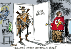 LOCAL GUNS IN DORMS by Pat Bagley