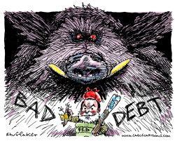 BAD DEBT  by Sandy Huffaker