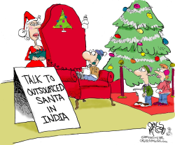 OUTSOURCED SANTA  by Gary McCoy