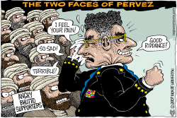 TWO FACES OF PERVEZ  by Monte Wolverton