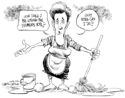 KERRY AND WOMEN by Daryl Cagle